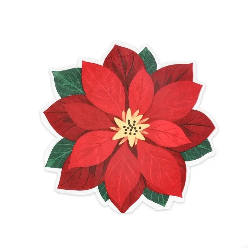 Christmas Party Napkins 20PCS Paper Napkin Tissue for Seasonal Table Decors X3UC