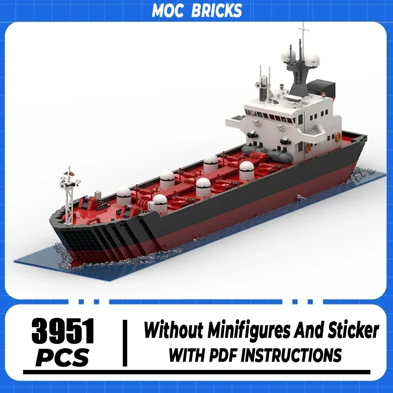 Moc Building Bricks Port Ship Oil Tanker Boat Model Technology Classics Ferry Battleship Block Toy DIY Assembly Holiday Gift