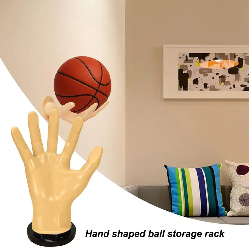Basketball Wall Mount 2X espositore da basket a forma di mano Soccer Wall Decor per calcio basket pallavolo Sports Room