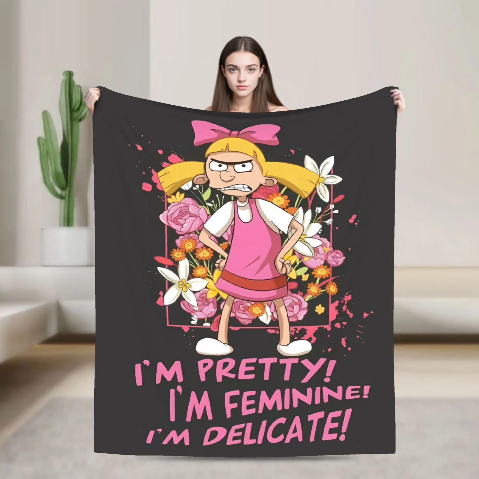 

Одеяло Hey Arnold, теплое мягкое модное плюшевое одеяло для детей, диван, стул, фланелевое покрывало, покрывало для кровати