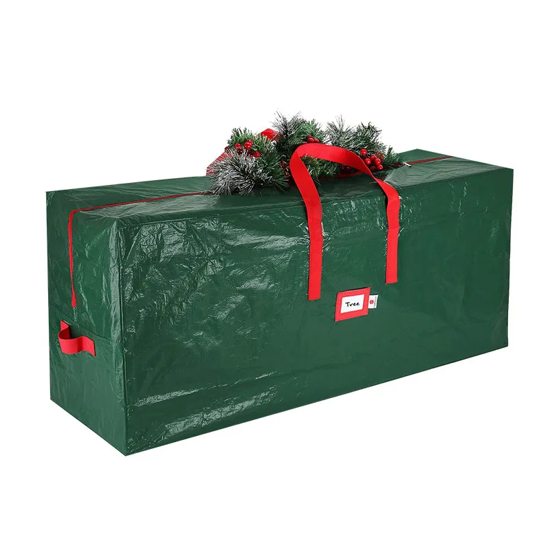 Bolsa grande para árbol de Navidad, caja de almacenamiento con asas, impermeable y duradera, organizador para el hogar