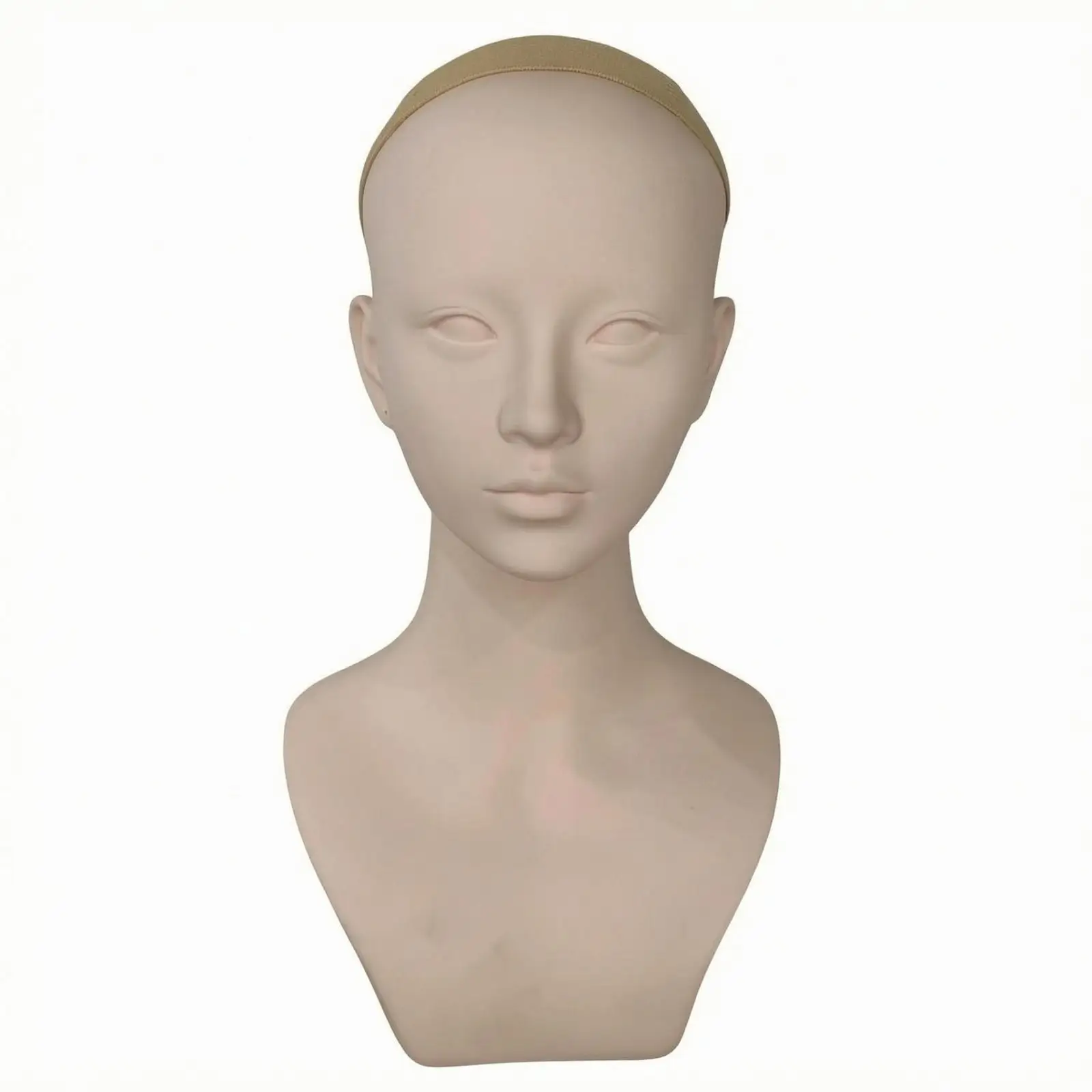 Mannequin Head Bust Skin-Tone Mannequin Head with Shoulders Sturdy