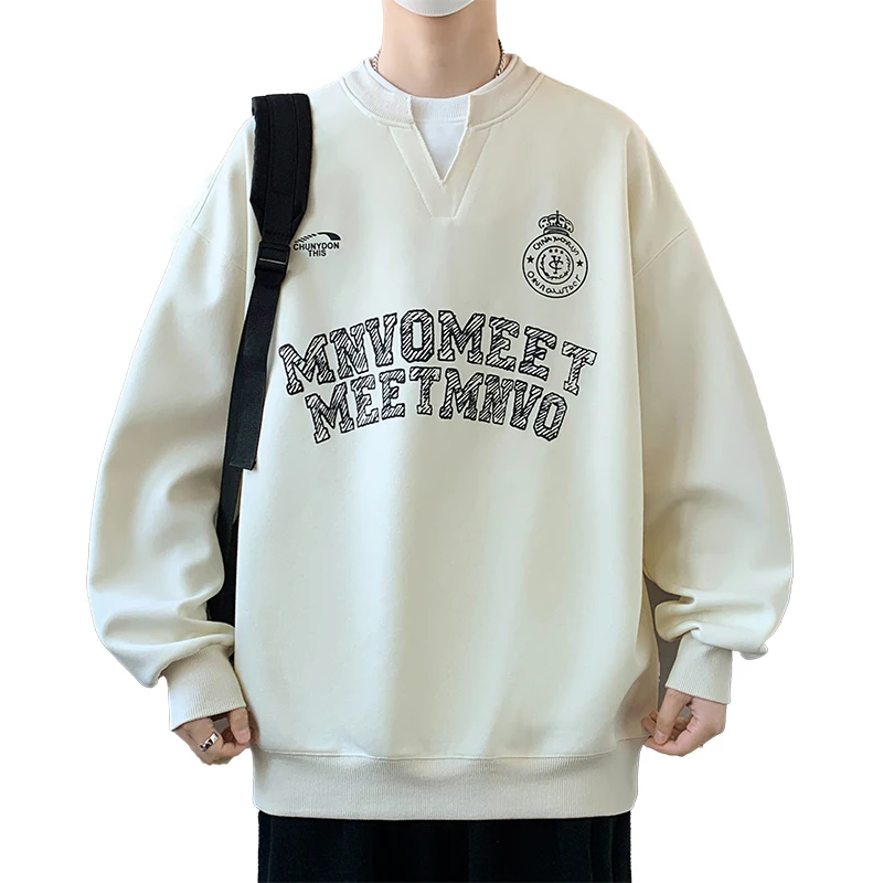 

Trendy Men's Hatless Hoodie Fashionable Cotton Breathable V-Neck Casual Style Pullover Sweater Comfortable Youthful Popular Top