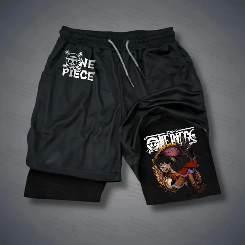 

One Piece 2025 Official Shorts - Licensed Anime Y2K Basketball Shorts for Men Quick-Dry Breathable for Cosplay, Gym & Daily Wear