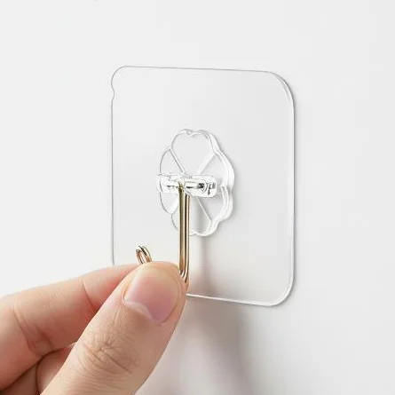 Transparent Self Adhesive Wall Hooks Multipurpose Key Towel Holder For Kitchen Bathroom