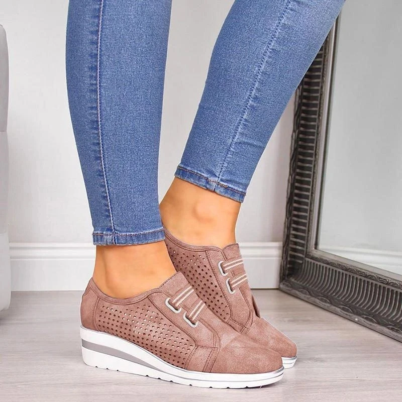 VIP Women Flock New High Heel Lady Casual Flats Women Sneakers Leisure Platform Shoes