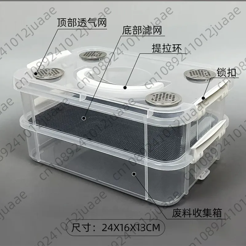 Mealworm Breeding Kit Four-Layer High Capacity Mealworm Farm To Breed Live Mealworms for Bearded Dragon and Reptiles
