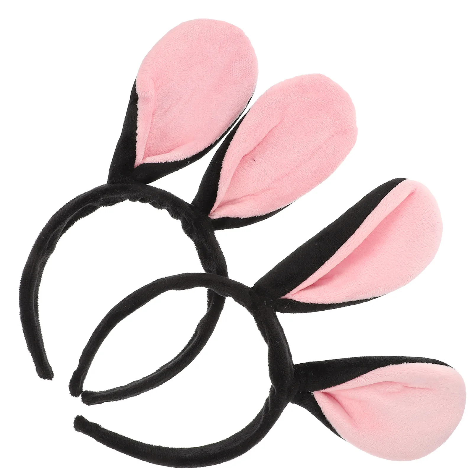 

2pcs Bunny Ears Headb Rabbit Ear Hairb Smooth Women Fabric Party Headdress Girls Hoops Easter Supply Christmas Gift