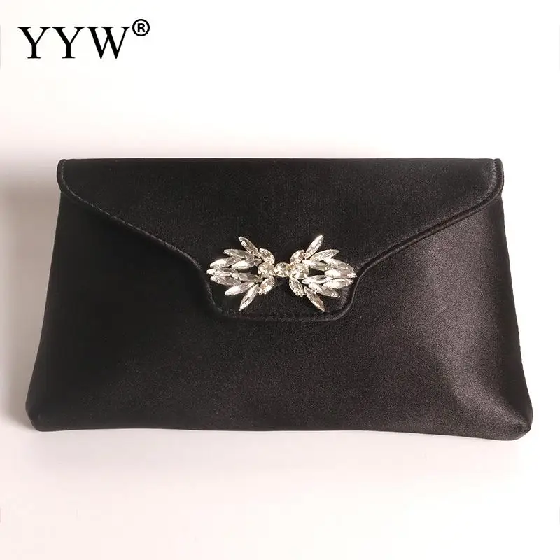 

Woman Evening Bag Black Fashion Color Rhinestone Clutch Crystal Dinner Clutch Wallet Wedding Purse Party Banquet Brides Handbag