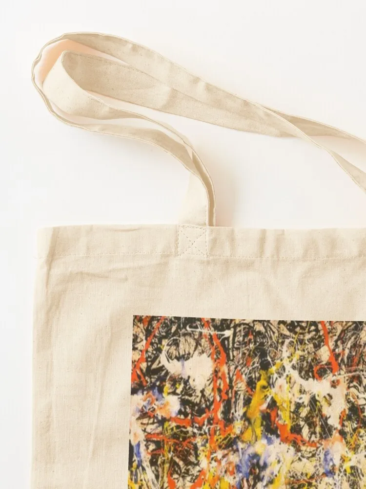 لوحة جكسون بولوك التجريدية الفنية الأصلية، عمل فني من تأليف جاكسون بولوك، أحمر، أصفر، أزرق، أسود، حقيبة حمل #3