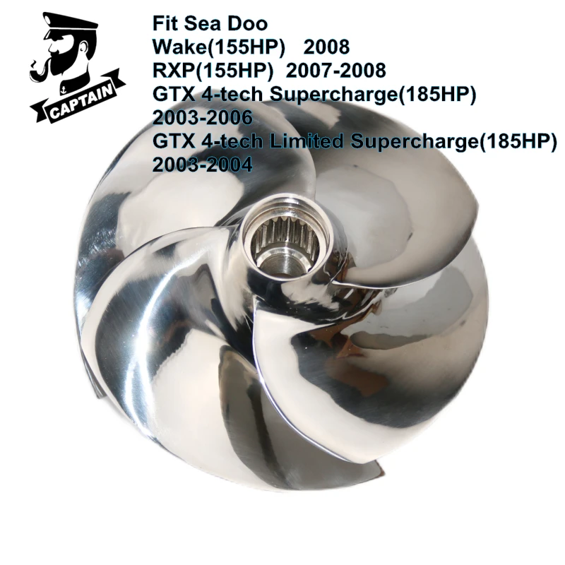 Captain Jet Ski Impeller SR-11/19 155.5mm fit Seadoo GTI LTD 155/ GTI SE 155/ GTX 155/ wake(155HP)/ RXP(155HP) BRP PWC Parts