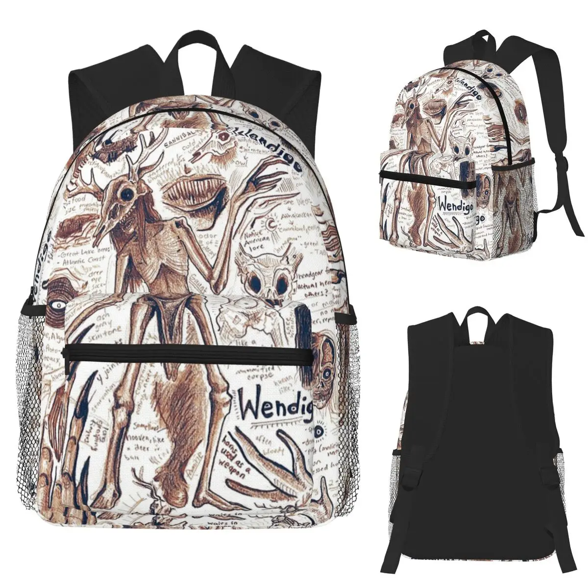 

EgertronPuck's Wendigo ANatomy Student Backpack School Bag Hiking Travel Daypack for Boys Girls Fashion Bookbag Shoulder Bags