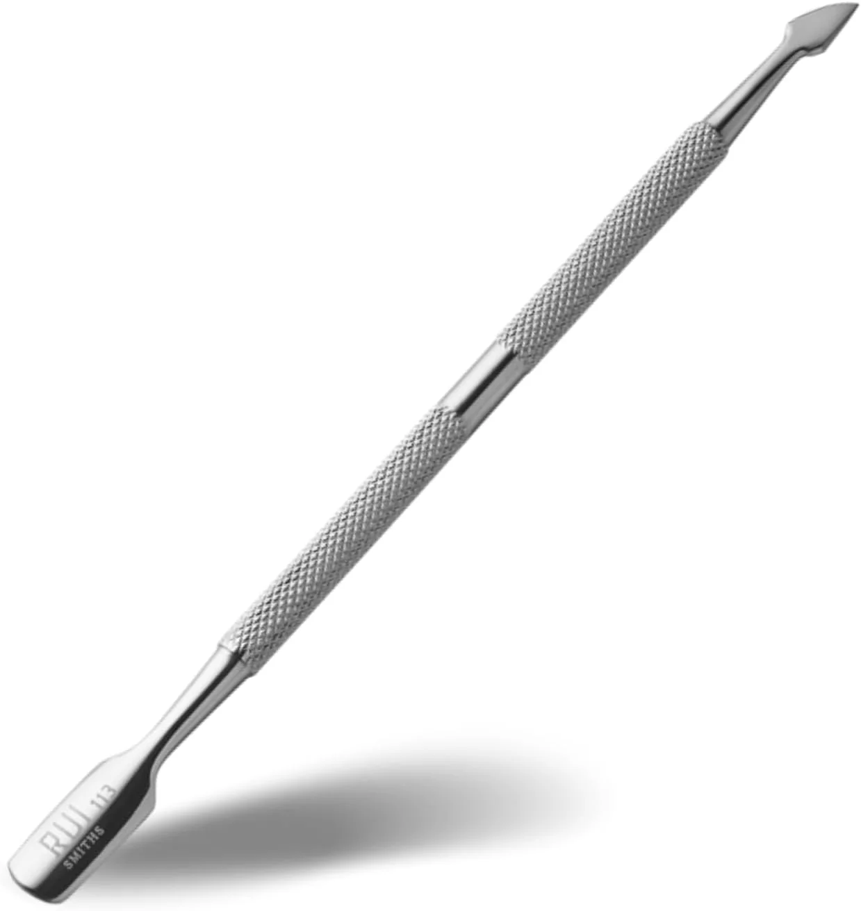 

Professional Stainless Steel Dual-Ended Cuticle Pusher - Nail & Dead Skin Remover for Manicure and Pedicure - Essential Nail Art