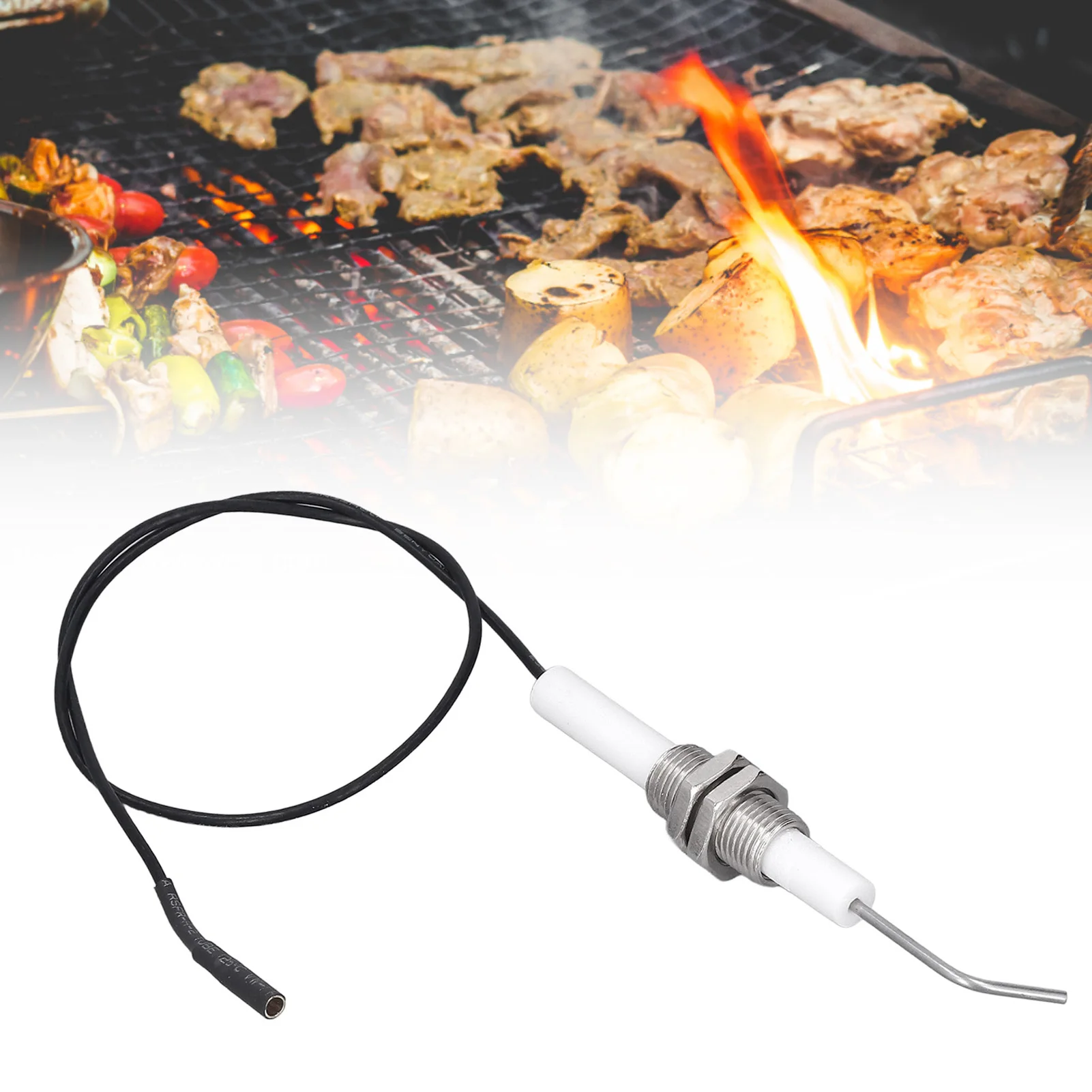 C2 3pcs Spark Ignition Electrode Ceramic M10 Furnace Ignition Threaded Electrode for Push Button Piezo Igniter