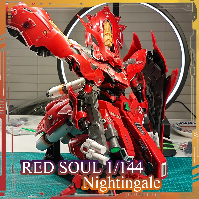Red Soul Model RG Nightingale Action Figure MSN-04-2 1/144 Schaal Assembly Model Kit Room Decor UC Anime Figuren Verjaardagscadeau