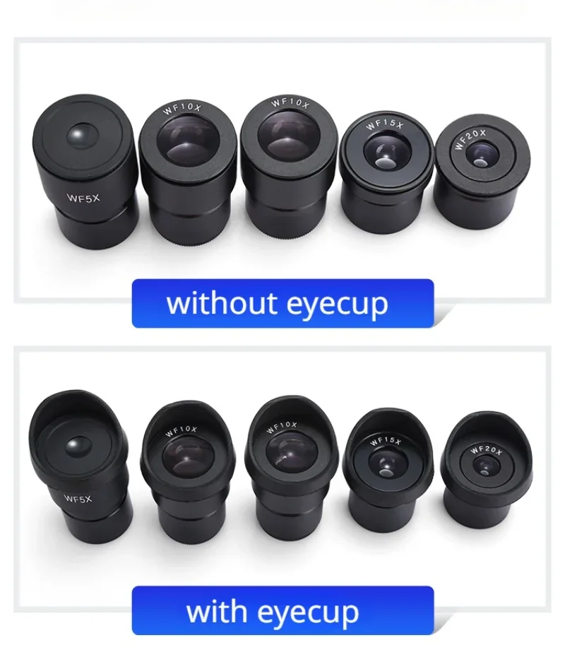 WF5X 10X 15X 20X  Stereomicroscope Wide Angle Eyepiece 30.5mm Mounting Size High Resolution Eye Lens for Stereo Microscope