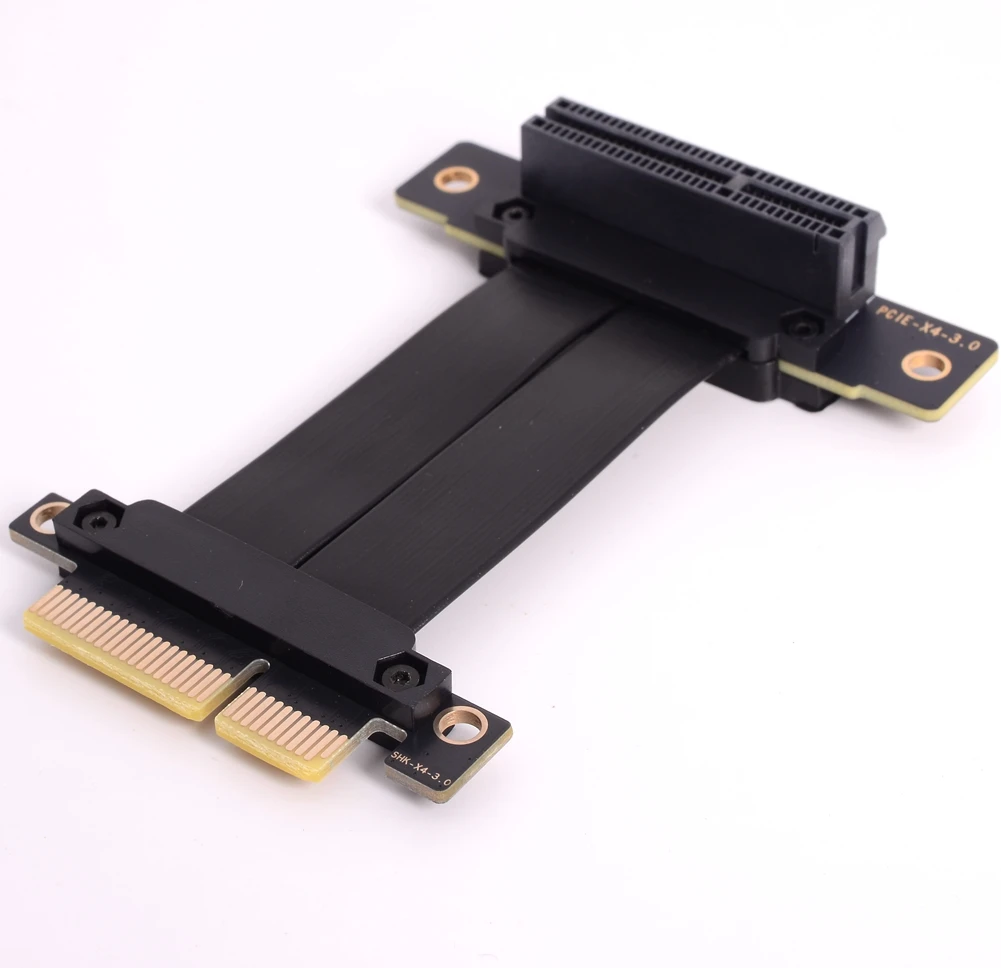 PCI-E Riser PCIE 4X Cable PCI Express Riser Card PCIe X4 Flat Extension Cable Motherboard Extender Converter Adapter Pcie 3.0 x4