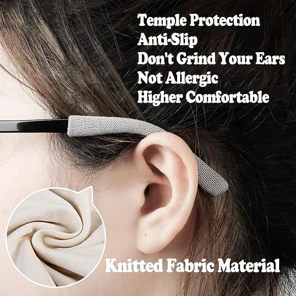 

High Elastic Glasses Leg Cover Knitting Easy Fixing Glasses Foot Cover Anti-slip Anti-drop Frame Leg Cover Daily Use