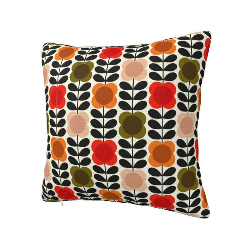 Mid Century Scandinavian Flowers Orla Kiely Cushion Cover 45x45 cm Polyester Throw Pillow Case For Sofa Home Decor Pillowslip