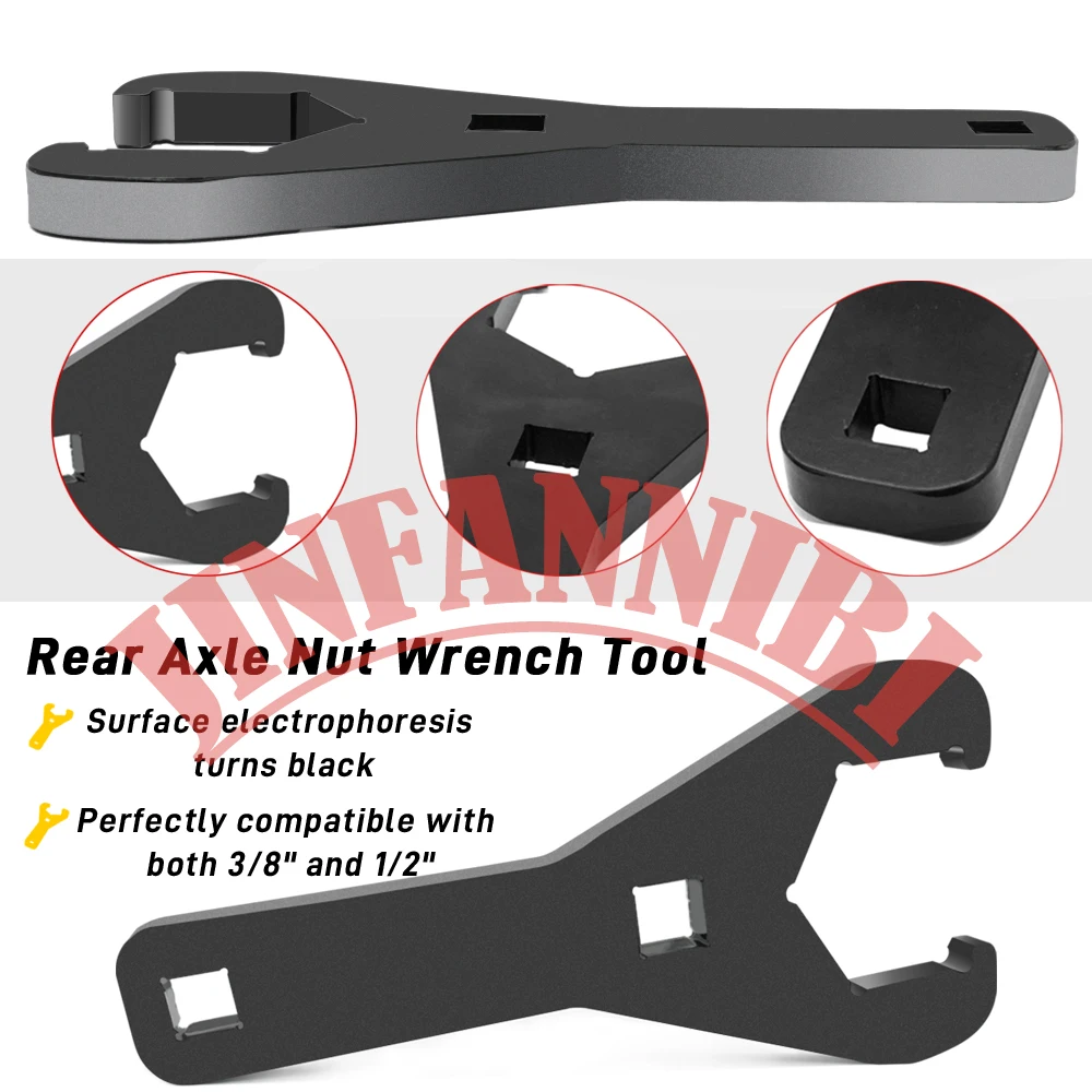 For Yamaha Raptor 700 2006-2020 2021 2022 2023 Rear Axle Lock Nut & 46mm Axle Nut Wrench Tool Kit