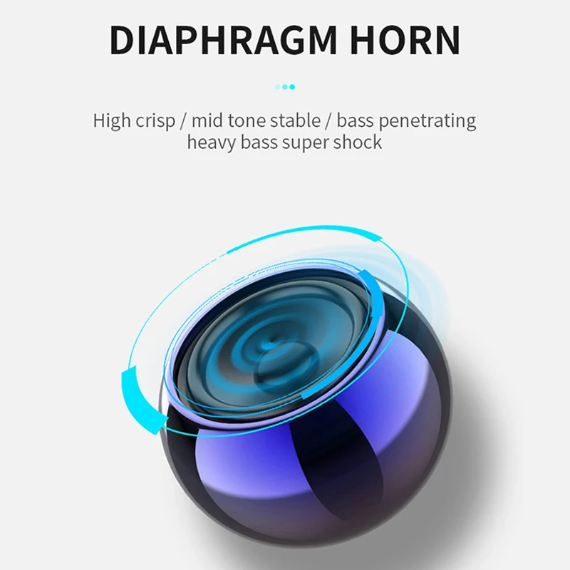 Mini Bluetooth Speaker with Mic TWS Wireless Sound Box HiFi Music Cell Phone Tablet Metal Loud Speake Portable Subwoofer image 4
