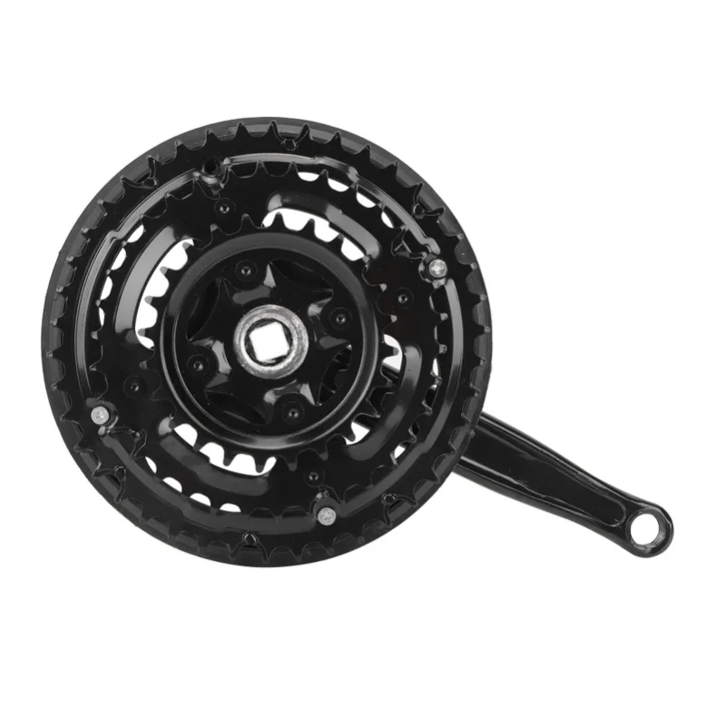

High Carbon Steel Crankset Crank 24-34-42T With Chains Cover For Variable Speed Mountain Bike Road Bicycle