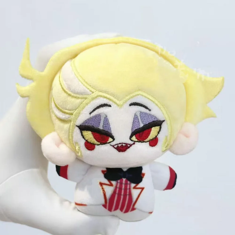 

Latest 10cm Cute Cosplay Animation Hazbin Character Hotel Morningstar Lucifer Plush Toys Anime Keychain Pendant Plushie Doll