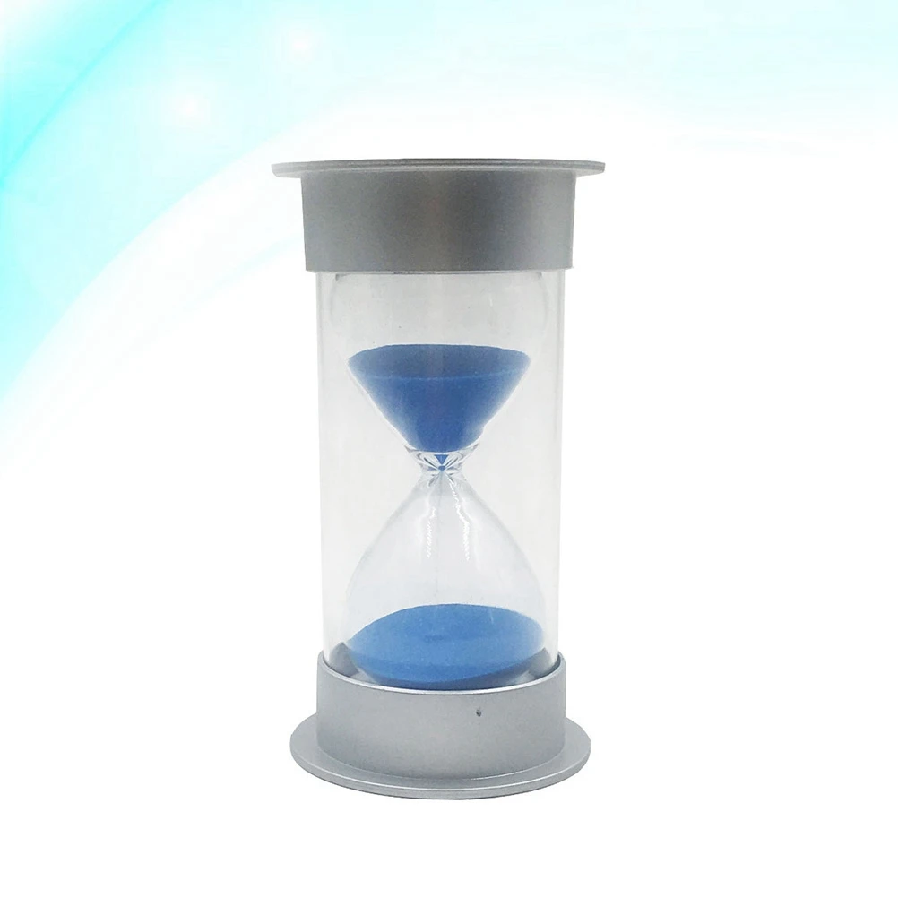 

Silver Cap Hourglass 25 Minutes Decorative Blue Sand For Home Office Kids Gift Household Decor Sand Timer For Children