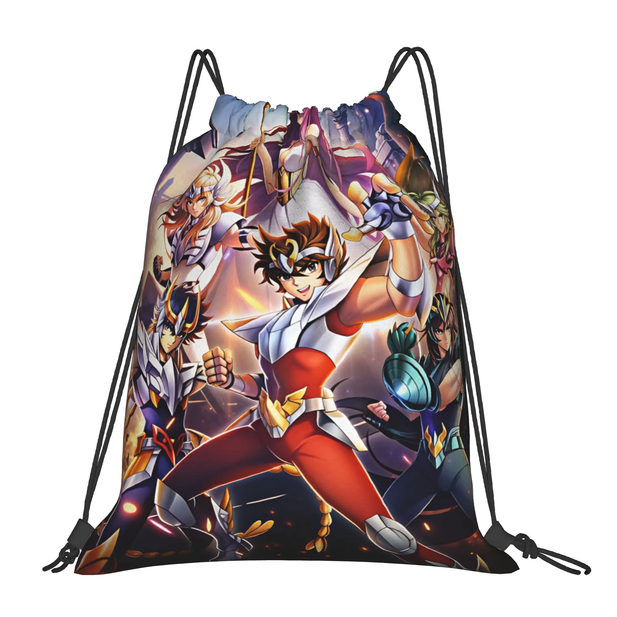Saints Seiyas Gold Saints Drawstring Bag  Casual School Gym Backpack For Men Folding Sackpack String Bags