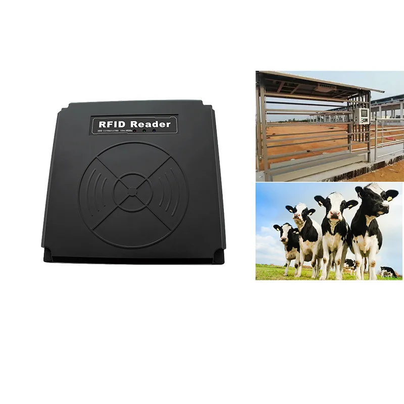 ISO 11784/5 FDX-B EID-метка транспондер RS232 RS485 RFID фиксированный считыватель RFID для животных для крупного рогатого скота, фермеров, идентификация молочных коровов