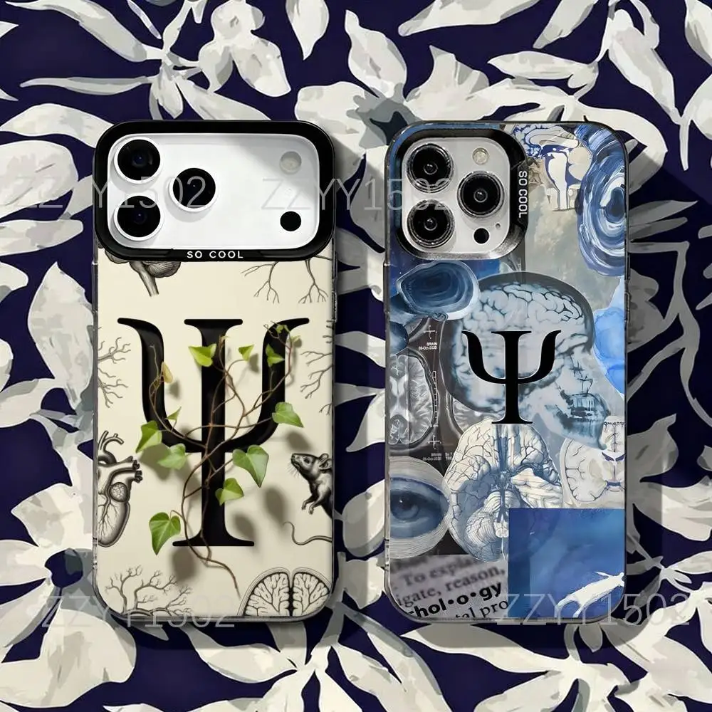 

Psychologist Profession Psychology Phone Case For iPhone 17,16,15,14,13,12,X,8,Pro,Max,Plus,SE4,Air,Mini HD Black IMD Matte