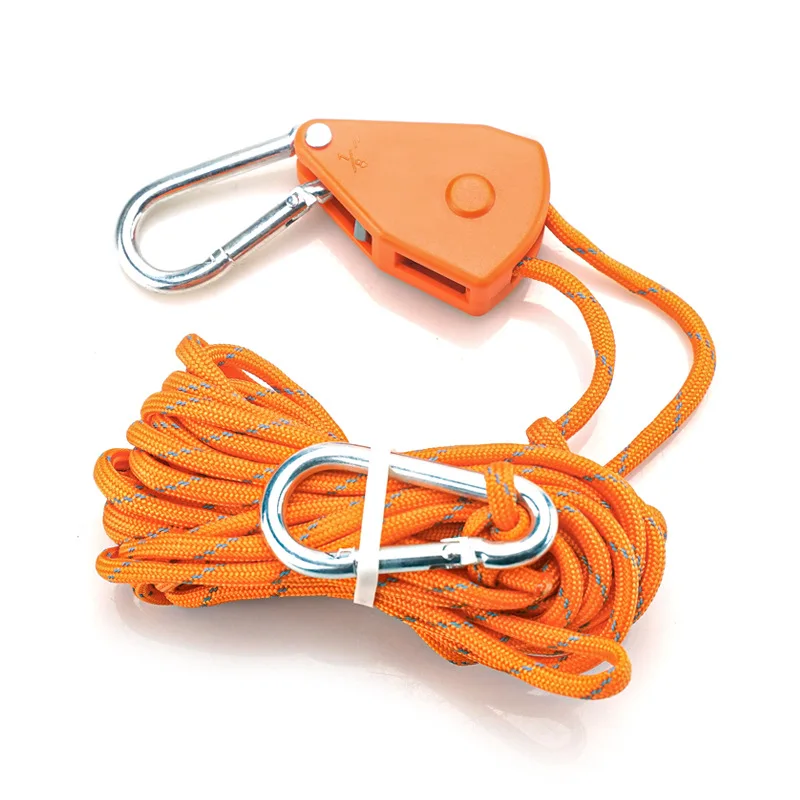 

Outdoor camping tent wind rope pulley adjustment