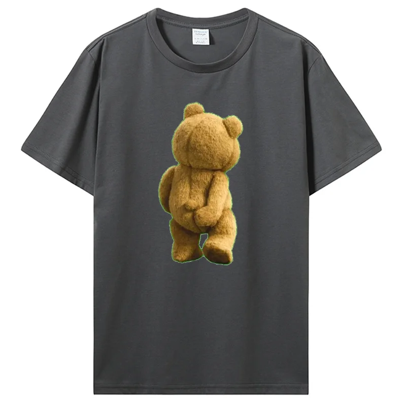 Ted Bear Scratching His Ass T-Shirt Casual Cotton Tops Tees Fitness T Shirt Oversized Unisex Streetwear Tshirt Men's Clothing