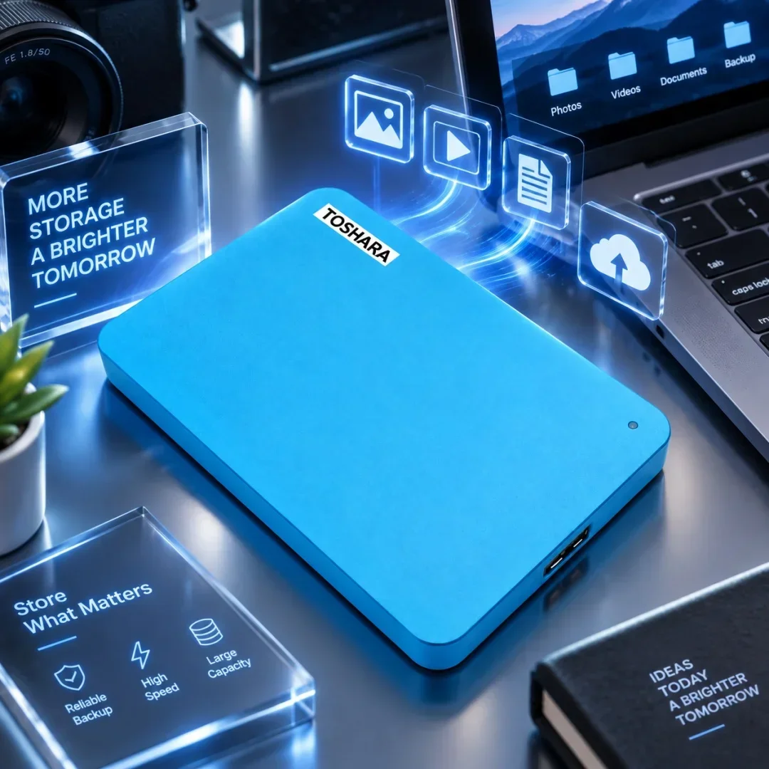 USB3.0 External Portable Hard Drive 1TB 2TB 4TB Large Capacity Backup Storage Disk Compatible with Laptops, Desktops & Mac OS