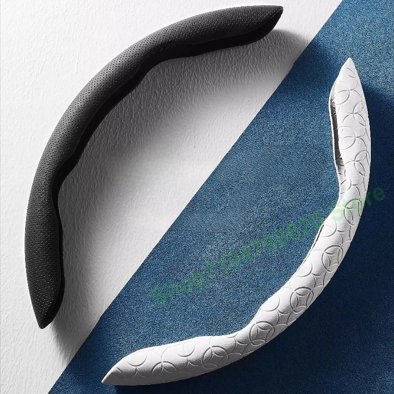 

Car Suede Steering Wheel Cover Sweat-absorbing Non-slip Ultra-thin Universal D-type Cassette Grips for All Seasons Men's Women's