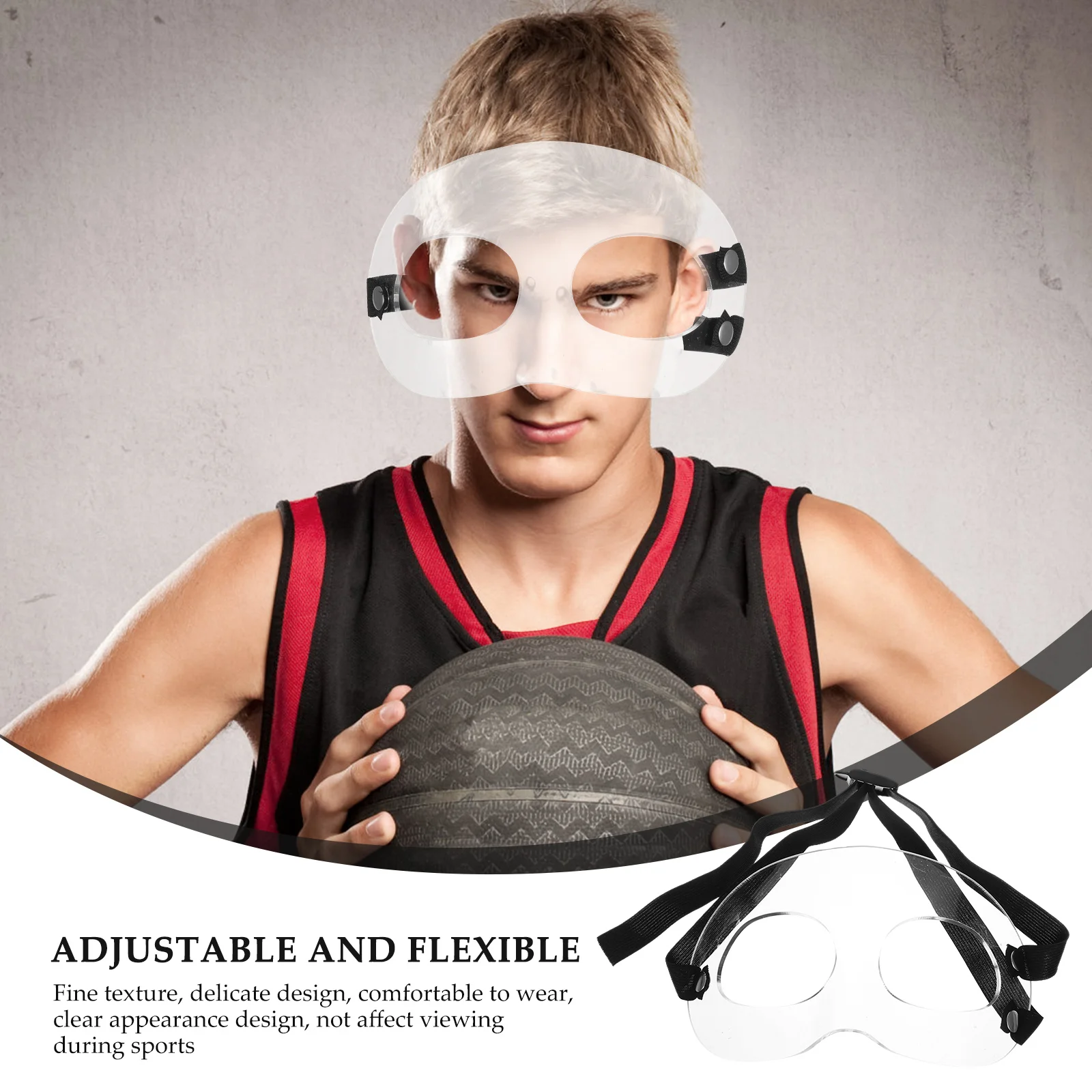 

Face Protection Nose Mask Portable Plastic Nasal Sports Basketball Protective Mask‌‌ Adjustable