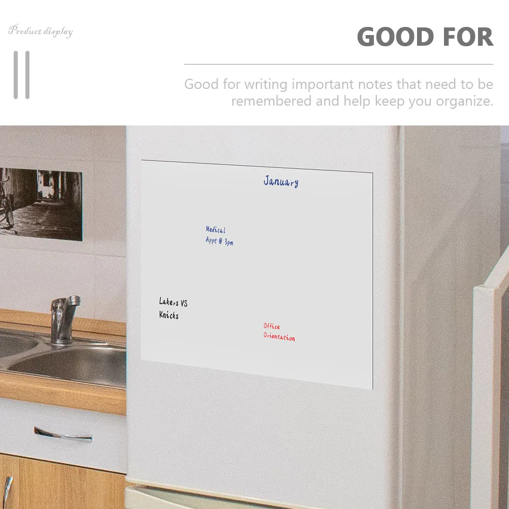 

Large Whiteboard for Fridge Sturdy Writing Surface Reminder Notes Organizer Weekly Menu Planner Schedule Easy for Home