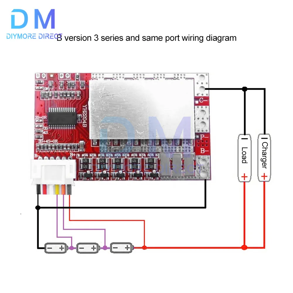 3S 5S 50A BMS Board 3.7V Lithium Battery Protection Board LiFePO4 Battery BMS Board With Balance