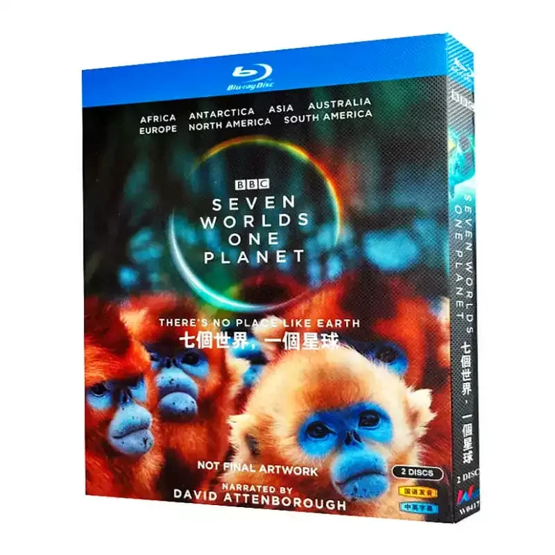 Blu-ray Ultra High Definition Documentary BBC Seven Worlds One Planet BD Disc CD Box English