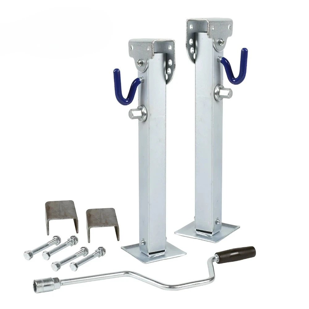 2 pièces 460~680MM Pieds de stabilisation rabattables pour remorque, caravane, camping-car, camping, VR, supports d'angle de stationnement, pièces et accessoires