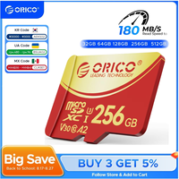 ORICO Memory Card 256GB 128GB 64GB 32GB TF Micro SD Card Up to 180MB/s Storage SD Card for Camera Drone Dash Cam Flash Cards