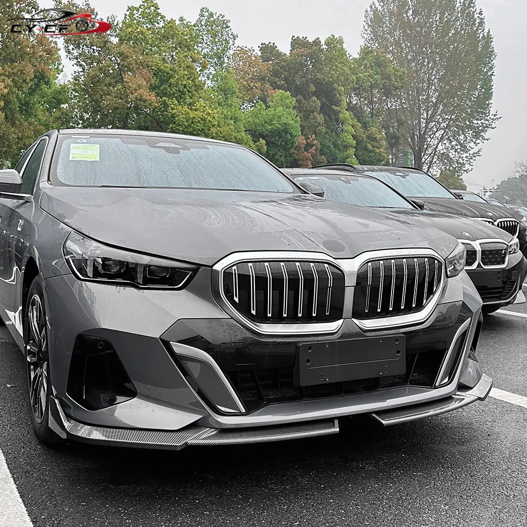 2PCS Car Front Bumper Lip Spoiler Splitter M Performance MP Aero Style Front Bumper Lip For BMW i5 M Sport G60 G61 2024+