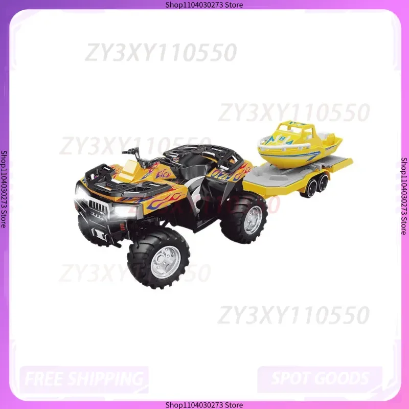 Nueva aleación para niños, amortiguador de playa de pie grande, coche de juguete de cuatro ruedas para niños, motocicleta todoterreno, coche de control remoto