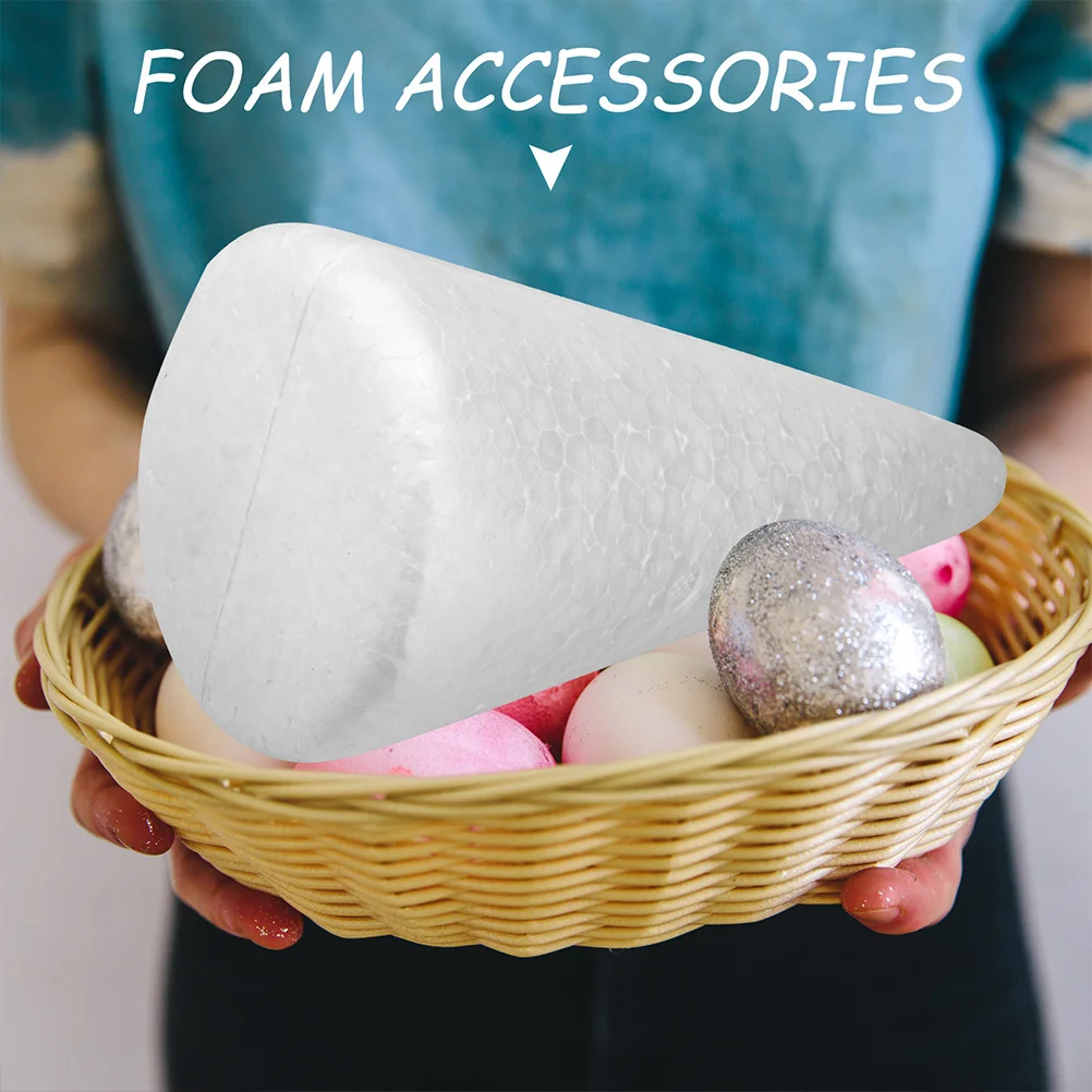 

30pcs Foam Cones 150Mm White Craft Supplies For Kids Diy Projects Xmas Tree Decor Centerpiece Ornaments Children Handicraft