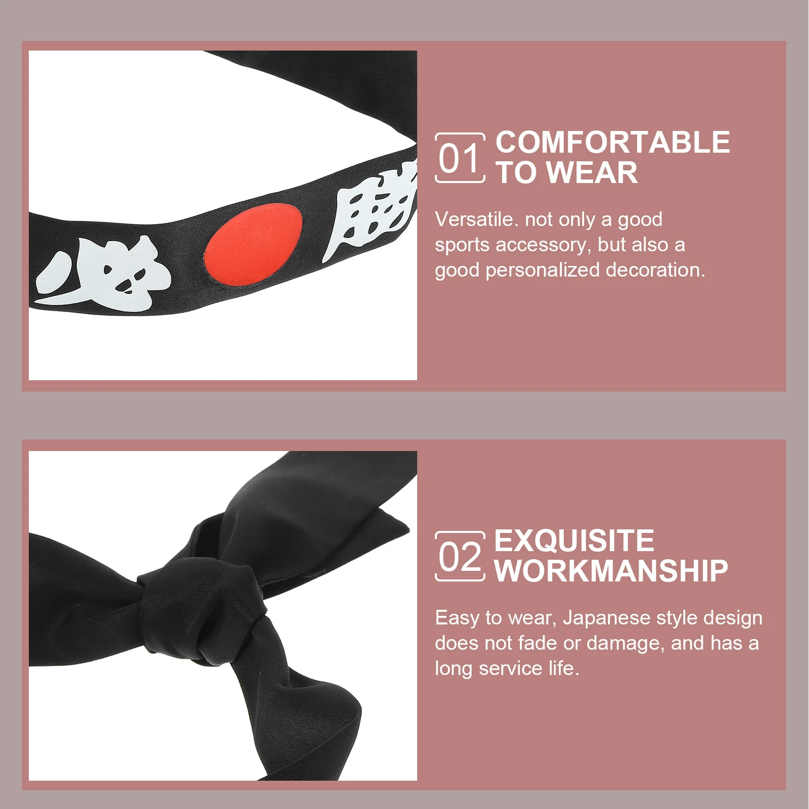 

Japanese Style Headband Sweat Absorbing Breathable Sports Headwear for Men Women Running Yoga Competition Fitness