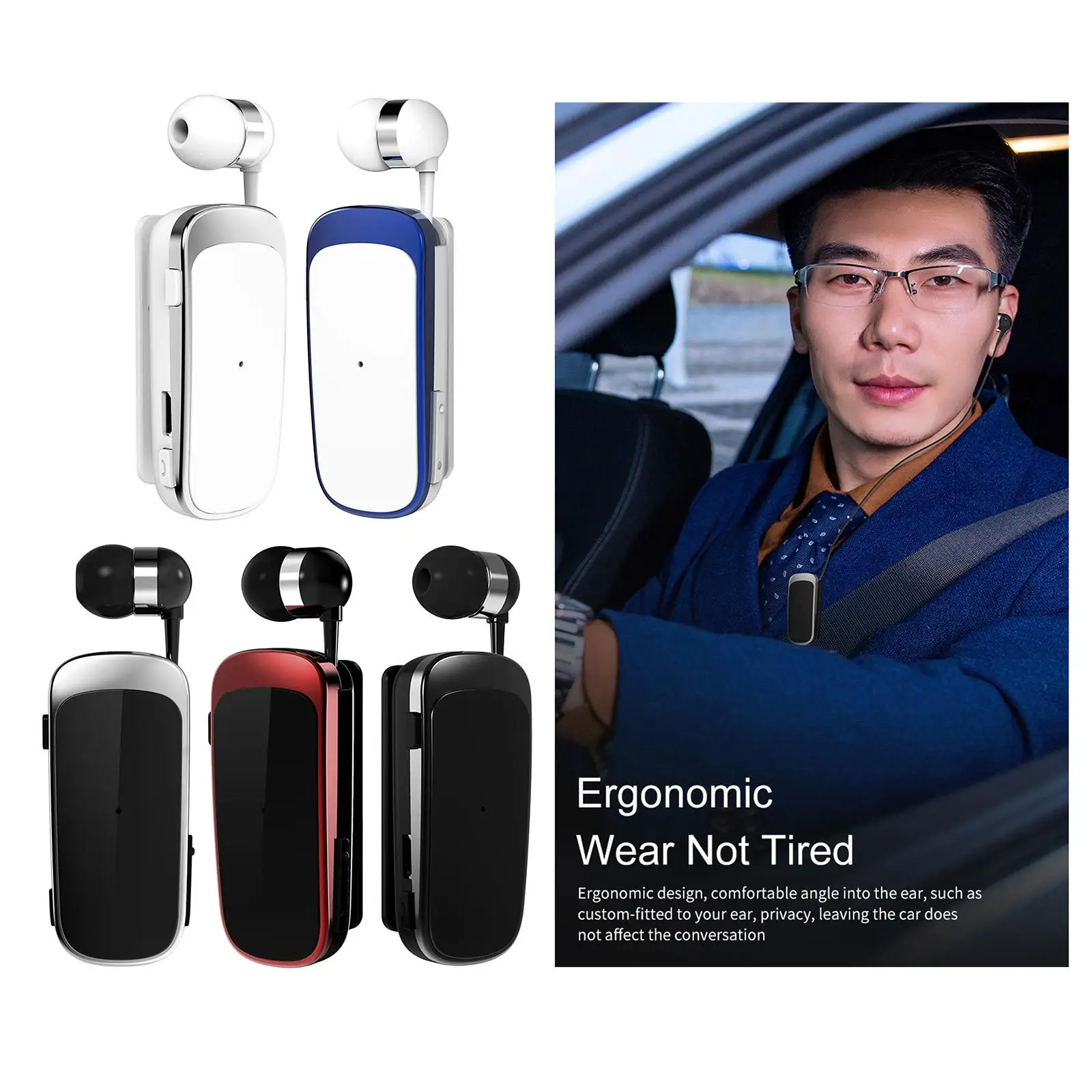 K52 قابل للسحب 4.0 ستيريو الأعمال تجريب سماعات الرياضة سماعات الأذن الأيدي-