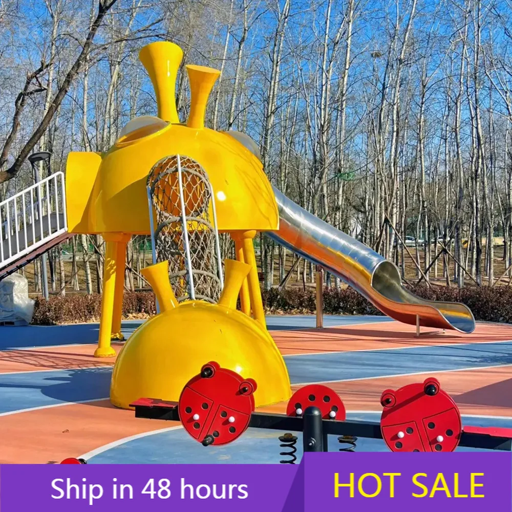 

YTYIN Berletyex Backyard Unique Kids' Toys Set Slides Play Swings Climb Net School Pit Garden Playing Outdoor Slide Playground