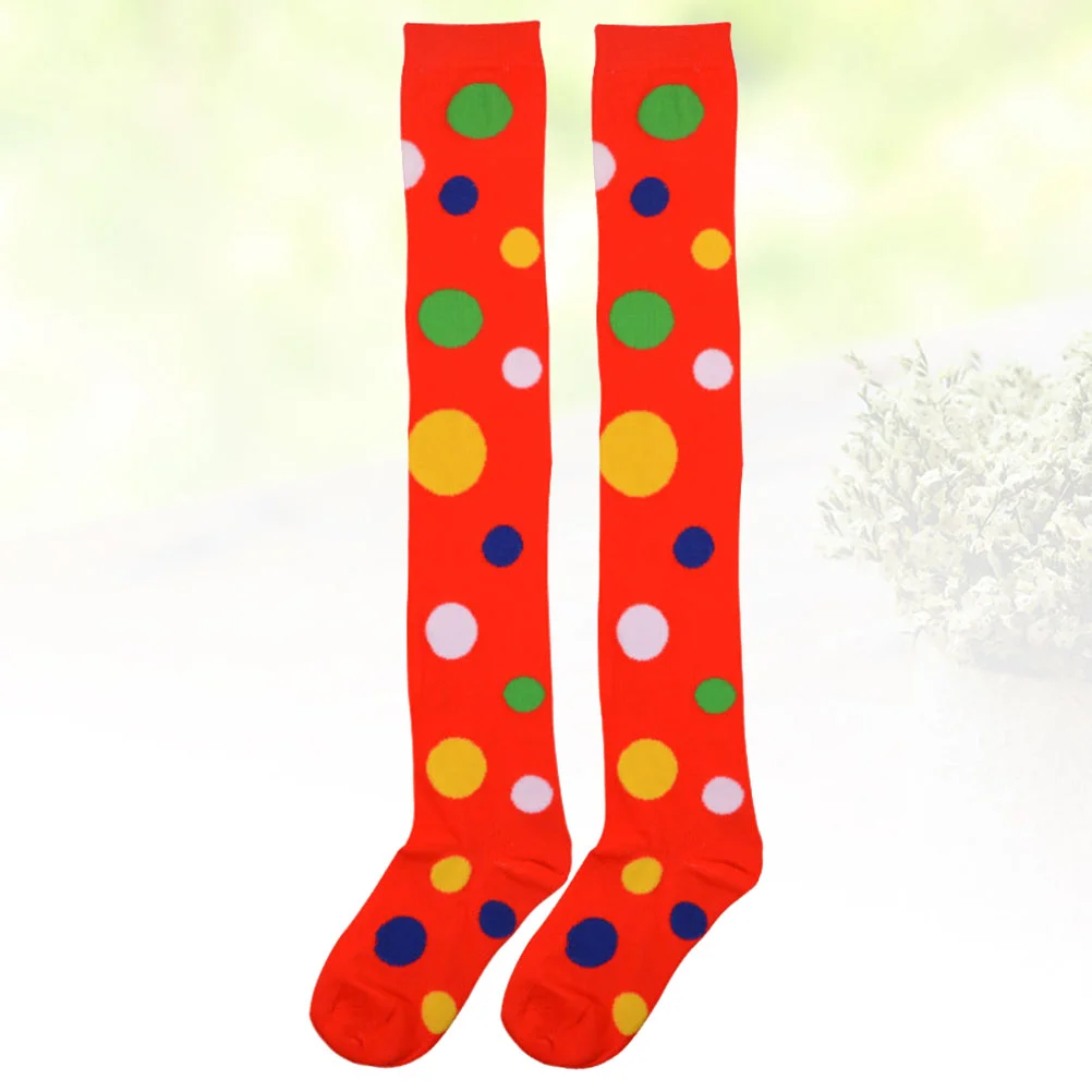 Dress Stockings Clown Cosplay Socks Performance Dance Over The Knee Women's Hold-up