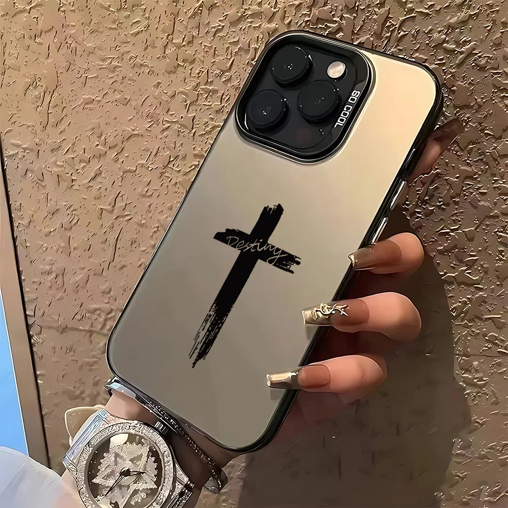 حافظة لهاتف آيفون 16e 16 15 14 13 12 11 Mini Pro Max X XR XSMAX 8 7 Plus غطاء خلفي غير لامع مضاد للسقوط #3