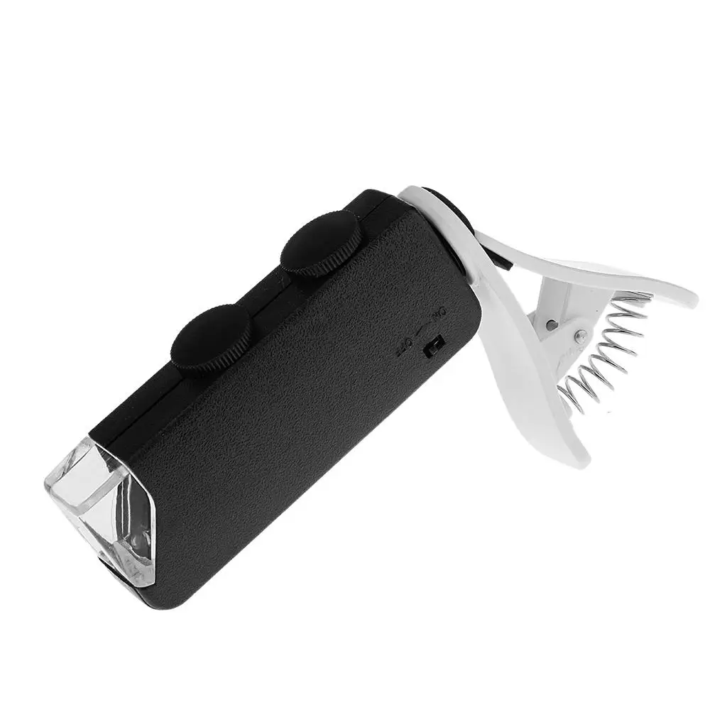 

60-100X LED Cellphone Microscope Jewelers Magnifying Glasses Loupe